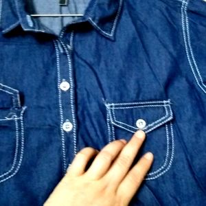 Denim Long Shirt