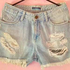 AJIO washed denim shorts