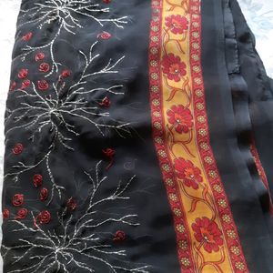 Festive Black Saree