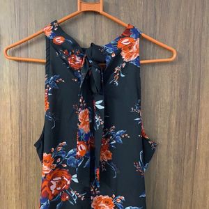 Floral Black Dress Size M