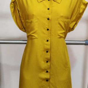 Mustard Yellow Over Size Women Shirts