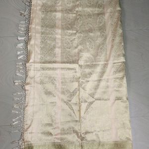 Wedding Cream Pattu Saree