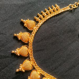 One Gram Micro Gold Plated Traditional Designer Necklace