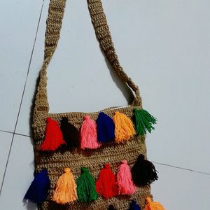 Handmade Tassels Crochet Bag