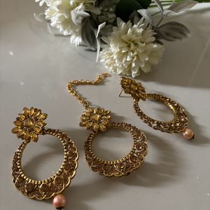 Mang Tika And Earring Set