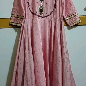 Pink Anarkali Suit Set