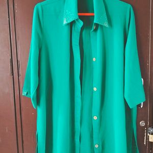 Long Green Beautiful Tunic