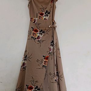 Long Wrap Dress With Slit