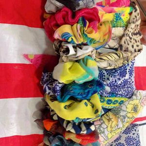 14 Pieces  Long Scrunchies  Combo Price