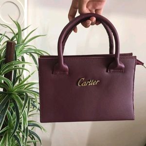 Cartier Burgundy Handbag