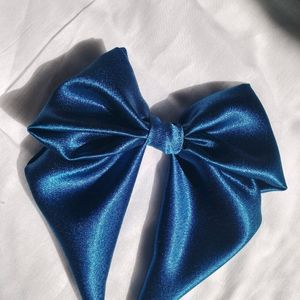 Silk Scrunchie And Bow Clip Combo For Girls/Women