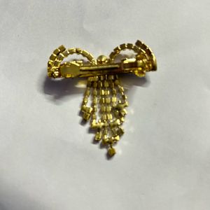 Golden silver hair clip