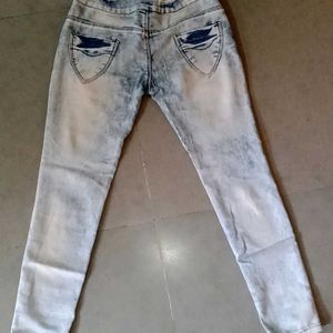 Blue Jeans High Waist With 4 Button