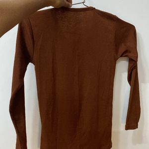 Brown Full Hands Top