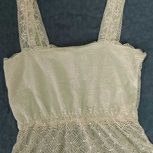 White Net Cami Top.