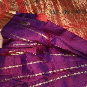 Pure Kanchi Pattu Saree 💜🧡