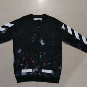 OFF-WHITE Galaxy Brushed Print Sweatshirt 'Black'