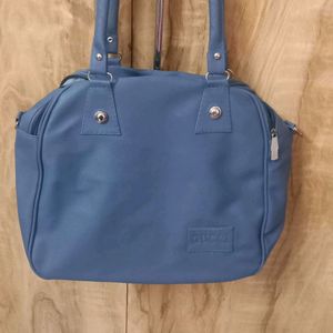 Blue Hand Bag With 2 Straps