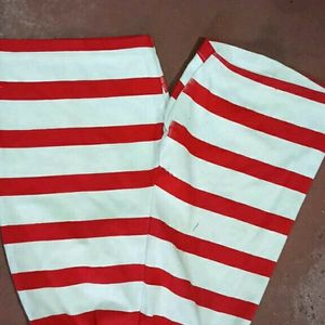 Gangi Pant Set Half White With Red .