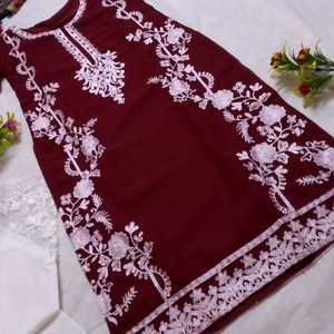 Maroon Pakistani Suit Set