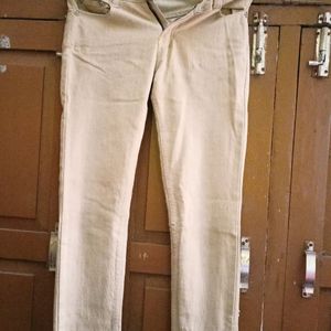 Cream Denim Jeans