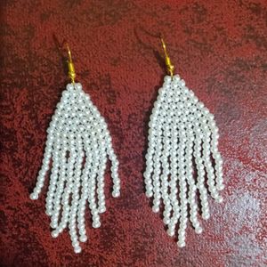 Pearls Tassel Earrings