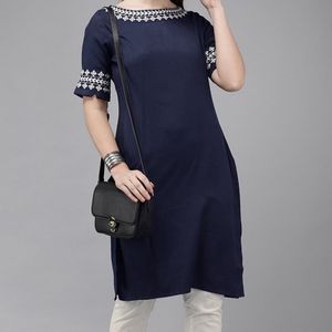 Silk Kurta With White Pant For Women