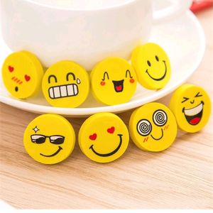 Cute😍Smiley Emoji 😊Eraser 8 Pcs 😁😘🤩🤪😜