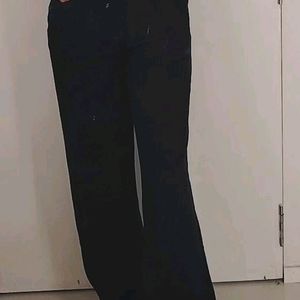 High Rise Straight Fit Black Jeans