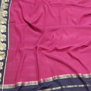 Good Condition Mysoore Silk Saree For Sale