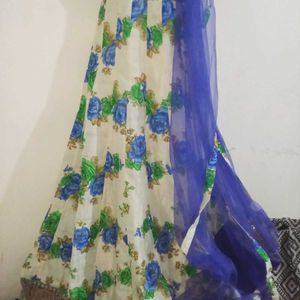 New Multi Colour Gown With Dupatta