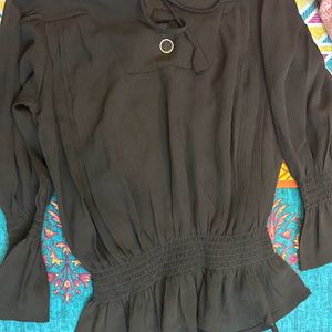 Black Color Top With Full Sleeves