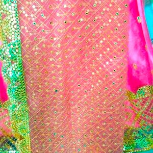 Women Net Fabric Lehenga Choli