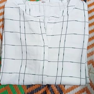 White Printed Kurta