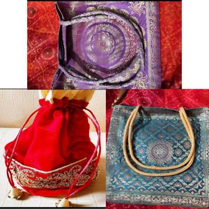 Combo Pack Of 3 beautiful Handbags With Embroidery