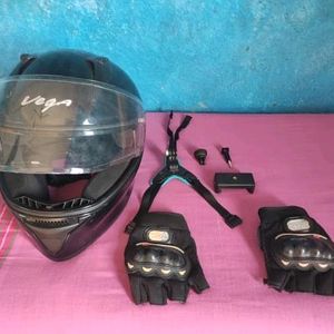 VEGA BOLT BLACK HELMET