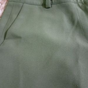 Olive Straight Trouser