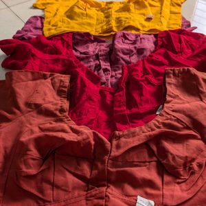 4 Different Colour Blouses