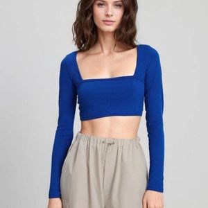 Blue Crop Top