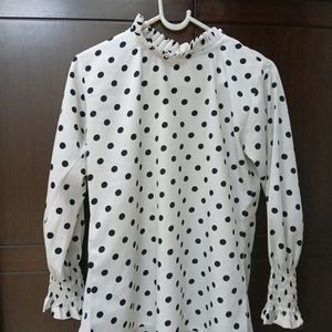 Full Sleeved Polka Dot Shirt