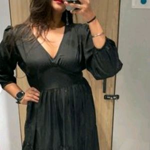 Black Gown Dress V Neck