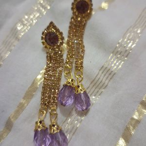 Saree Pin And Beautiful  Earings Combo