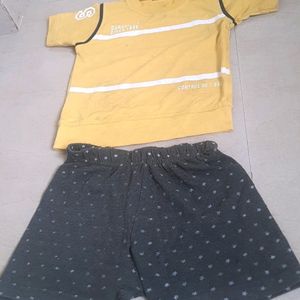 T Shirt With Shorts For Kids