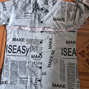 News Paper Korean Shift Dress