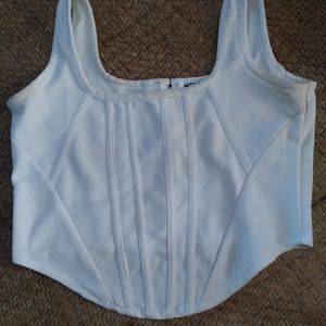 White Tank Crop Top For Women