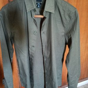 H&M Slim Fit Shirt Olive Green