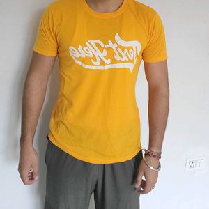 Men T Shirt Yellow