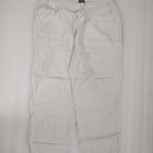 Natural Cotton Narrow Pants By Farida Gupta_1