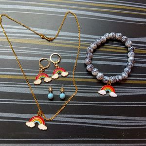 Beautiful Rainbow Charm Jewellery Combo Offer ❤