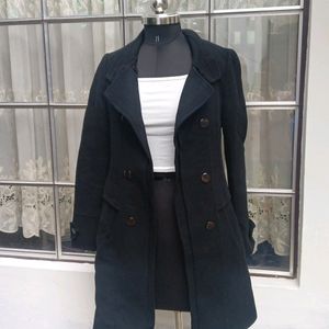 Black Woollen Overcoat